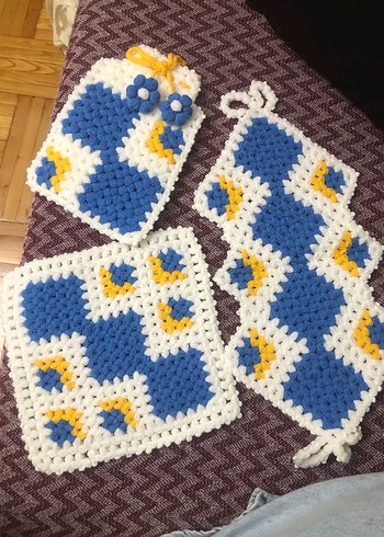 Renkli Nakışlı lif set isteğe göre renk farklı yapılır - Görsel 2