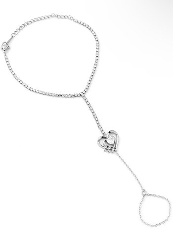 Beyaz Zincir Detaylı Kadın El Zinciri - Görsel 2