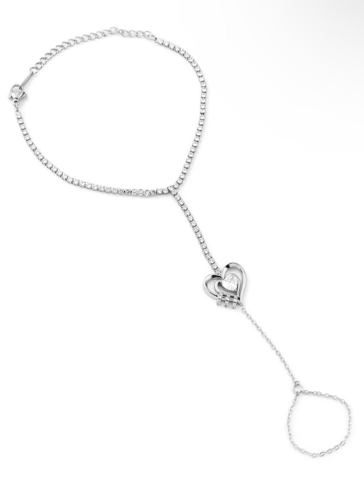 Beyaz Zincir Detaylı Kadın El Zinciri - Görsel 2