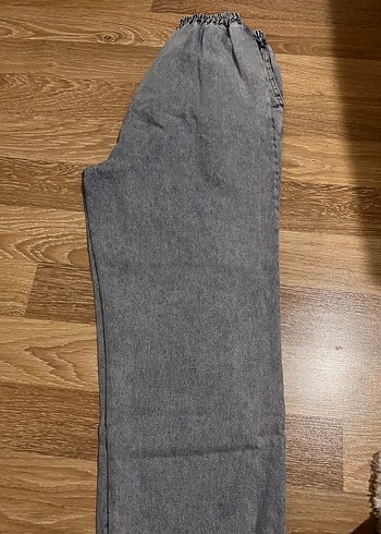 Kadın Gri Loose Fit Denim Pantolon - Görsel 2