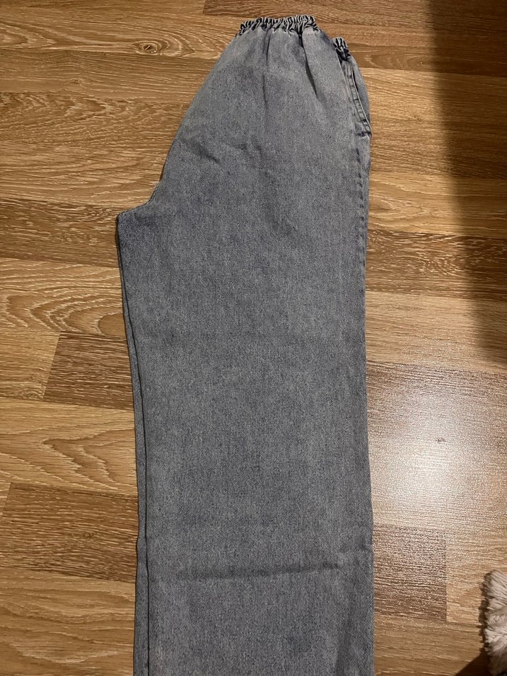 Kadın Gri Loose Fit Denim Pantolon - Görsel 2