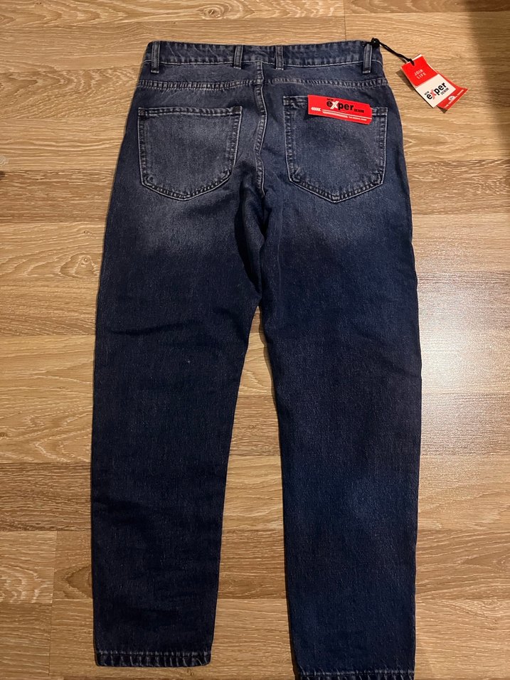 Erkek Lacivert Regular Fit Denim Jean - Görsel 3