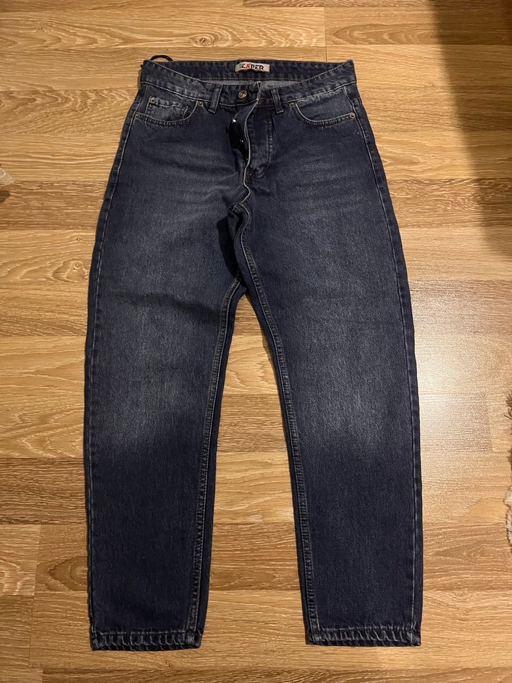 Erkek Lacivert Regular Fit Denim Jean - Görsel 2