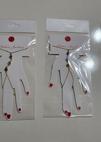 Boncuklu Altın Renkli Bohem Kadın El Zinciri - Görsel 2