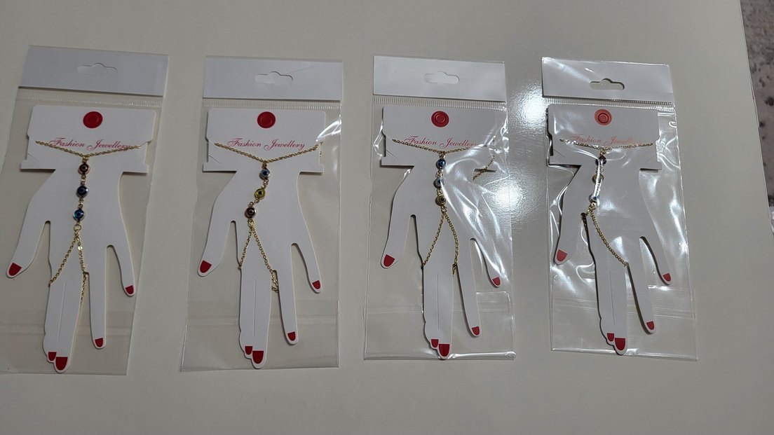 Boncuklu Altın Renkli Bohem Kadın El Zinciri - Görsel 2