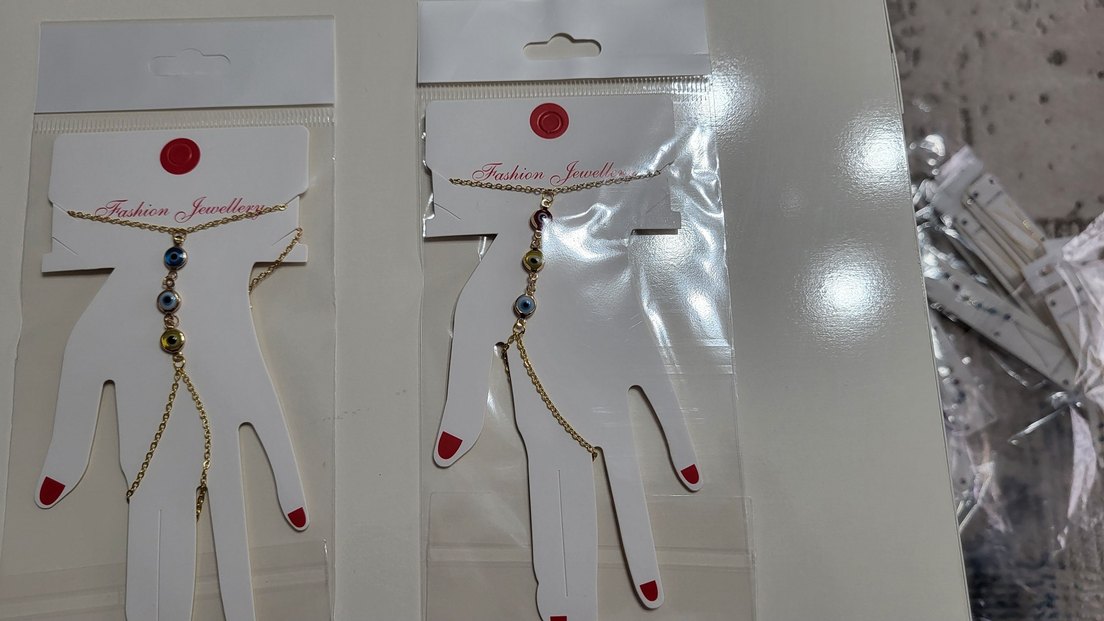 Boncuklu Altın Renkli Bohem Kadın El Zinciri - Görsel 4