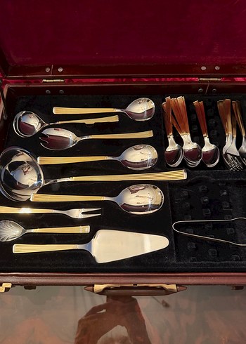 Altın Renkli 72 Parça Çatal Kaşık Takımı - Görsel 4