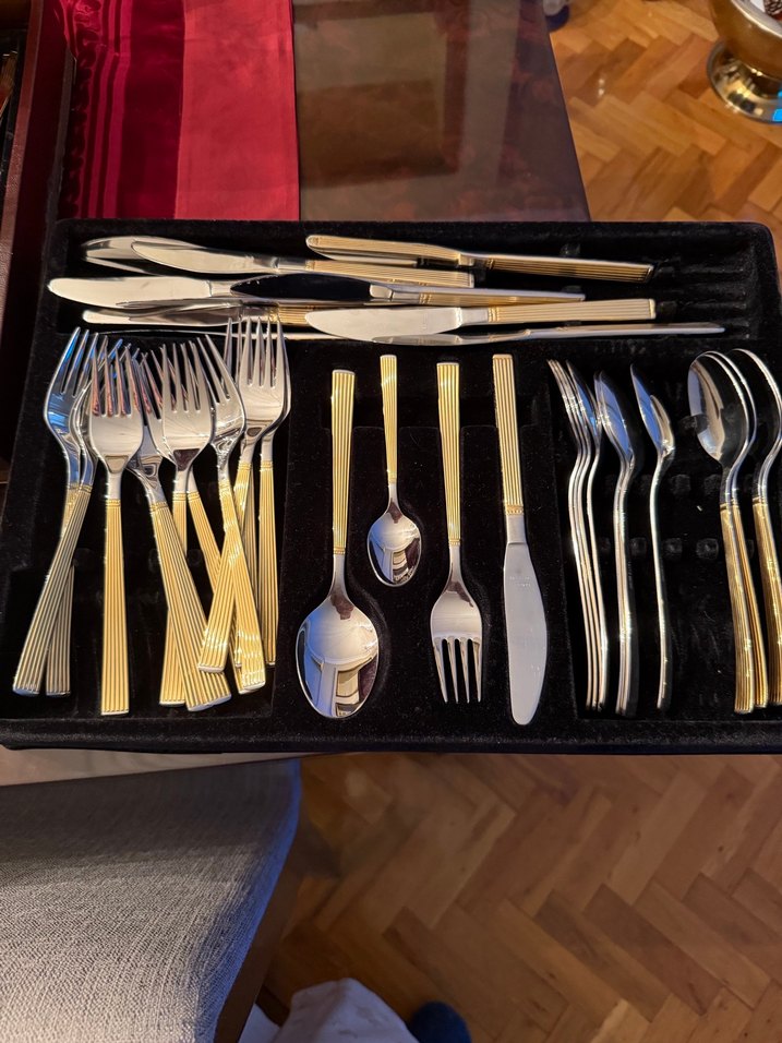 Altın Renkli 72 Parça Çatal Kaşık Takımı - Görsel 5
