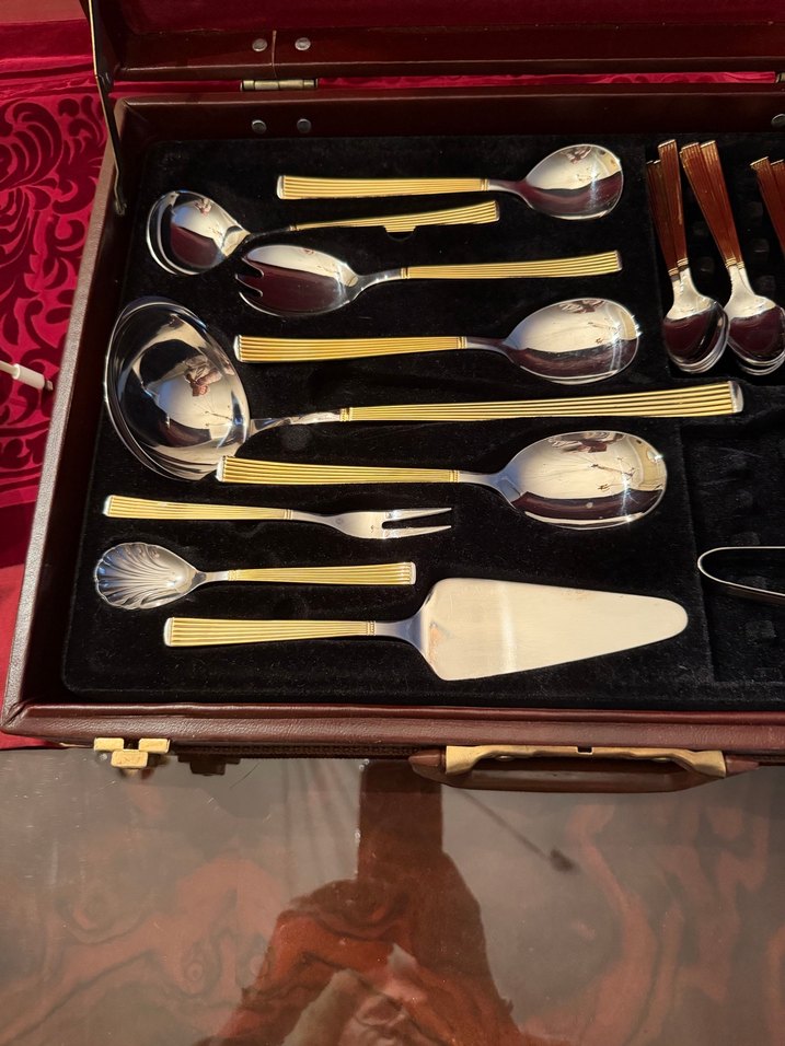 Altın Renkli 72 Parça Çatal Kaşık Takımı - Görsel 2