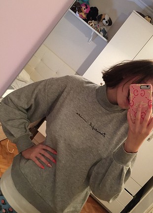 m Beden gri Renk Pull&Bear; swetshirt gri