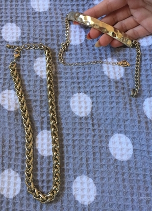 altın zincir choker seti