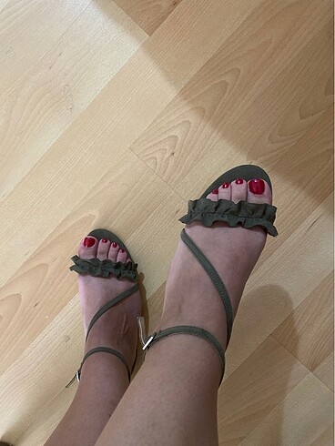 38 Beden haki Renk H&M sandalet