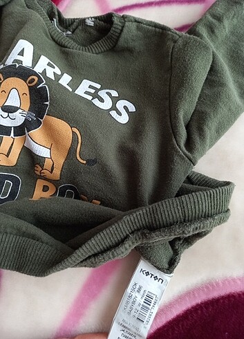 9-12 Ay Beden Koton bebek sweatshirt