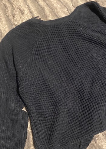 Siyah Örgü Kadın Triko Kazak - Görsel 5