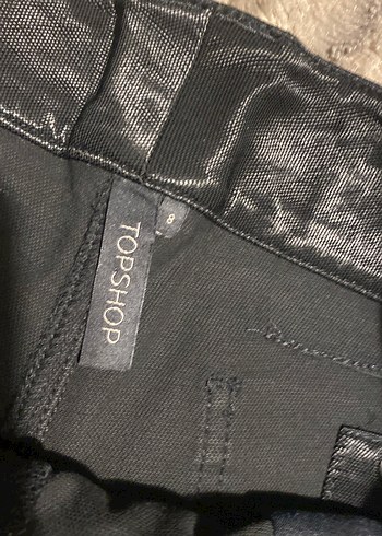 Düğmeli Siyah Deri saten özel mini şort Yeni - Görsel 6