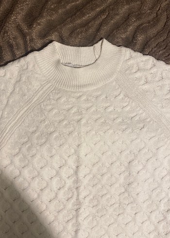 BeyazGri Örgü Kadın Triko Kazak - Görsel 5