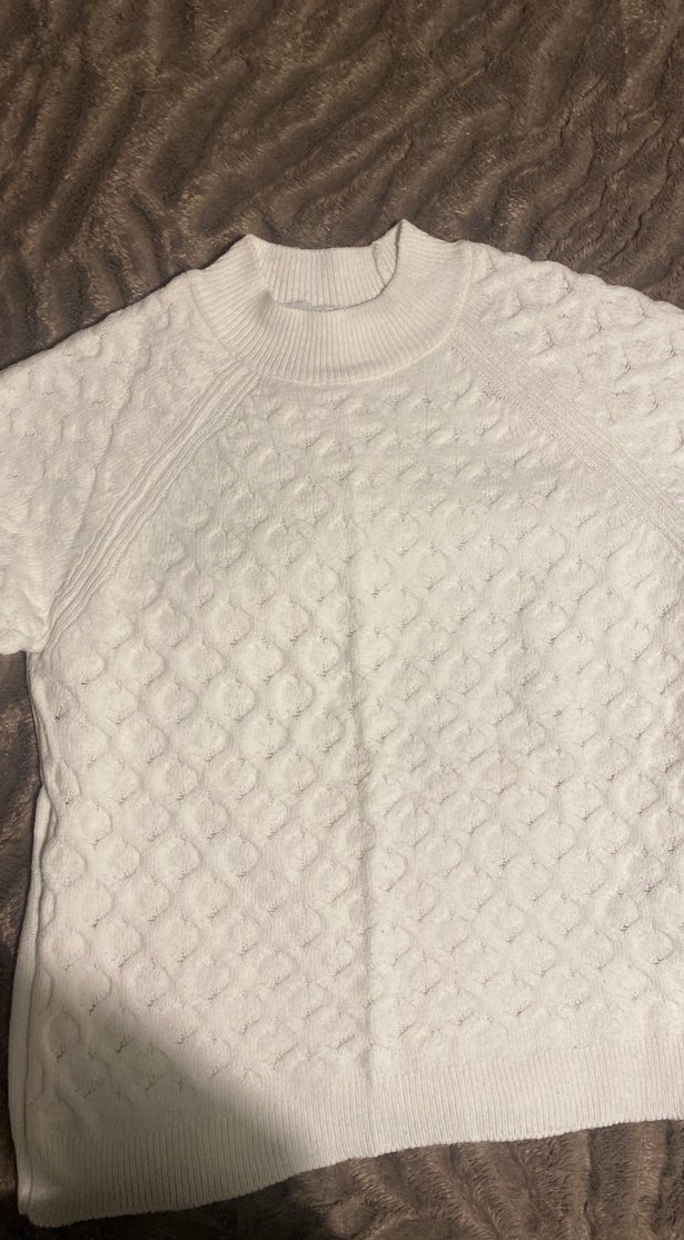 BeyazGri Örgü Kadın Triko Kazak - Görsel 4