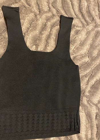 Siyah Kadın Midi Fitilli Atlet - Görsel 5