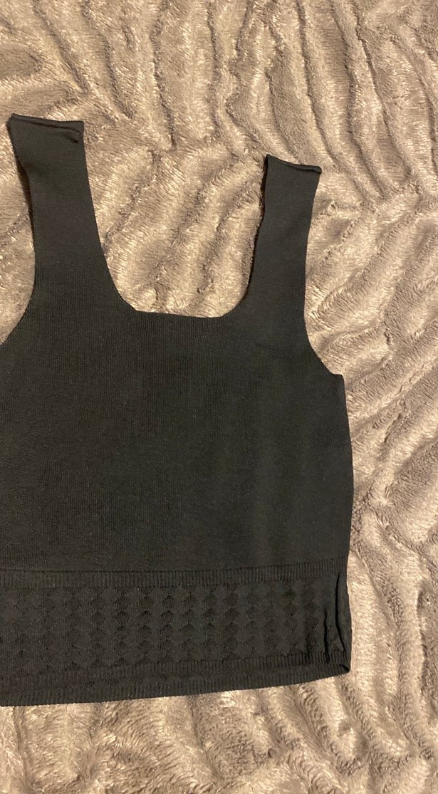 Siyah Kadın Midi Fitilli Atlet - Görsel 5