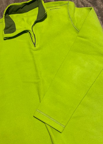 Erkek Yeşil Fermuarlı Yarım Boğazlı Polar - Görsel 3