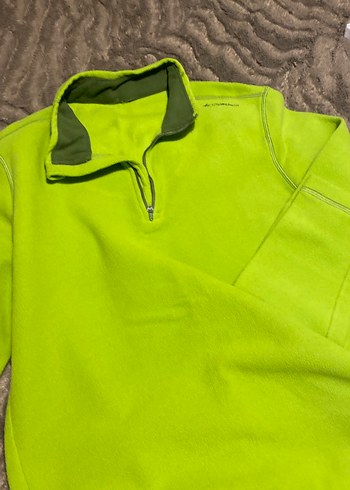 Erkek Yeşil Fermuarlı Yarım Boğazlı Polar - Görsel 5