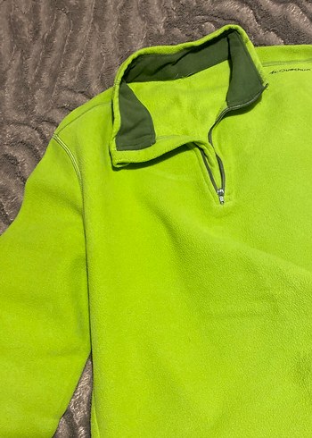 Erkek Yeşil Fermuarlı Yarım Boğazlı Polar - Görsel 7