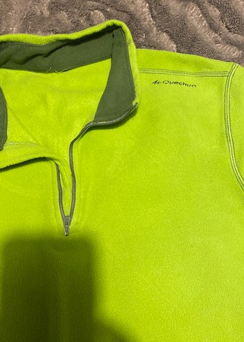 Erkek Yeşil Fermuarlı Yarım Boğazlı Polar - Görsel 2