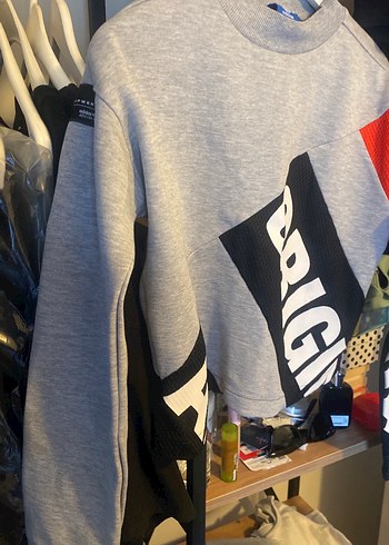 Adidas özel Seri GriBaskılı Kadın Sweatshirt Velcro Detayl sıfır - Görsel 7