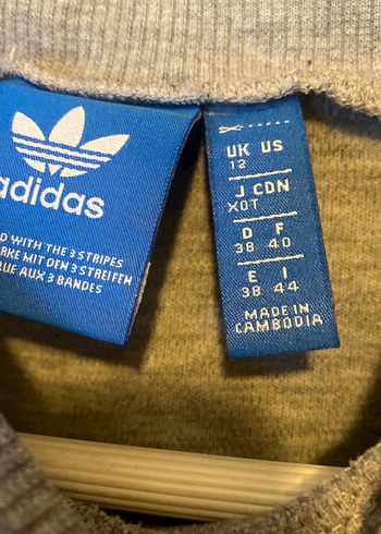 Adidas özel Seri GriBaskılı Kadın Sweatshirt Velcro Detayl sıfır - Görsel 5