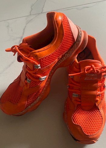 Turuncu Bağcıklı Yüksek Topuklu Kadın Spor Ayakkabı Reebok Orjin - Görsel 15