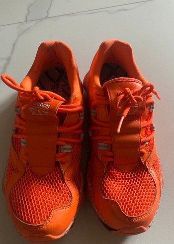 Turuncu Bağcıklı Yüksek Topuklu Kadın Spor Ayakkabı Reebok Orjin - Görsel 5