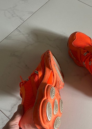 Turuncu Bağcıklı Yüksek Topuklu Kadın Spor Ayakkabı Reebok Orjin - Görsel 3