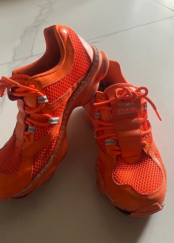 Turuncu Bağcıklı Yüksek Topuklu Kadın Spor Ayakkabı Reebok Orjin - Görsel 13