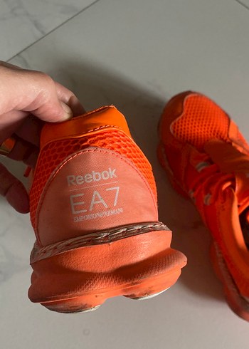 Turuncu Bağcıklı Yüksek Topuklu Kadın Spor Ayakkabı Reebok Orjin - Görsel 2