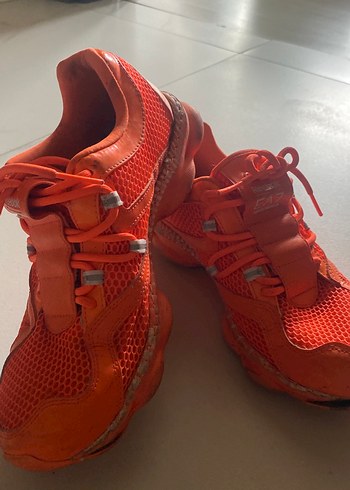 Turuncu Bağcıklı Yüksek Topuklu Kadın Spor Ayakkabı Reebok Orjin - Görsel 14