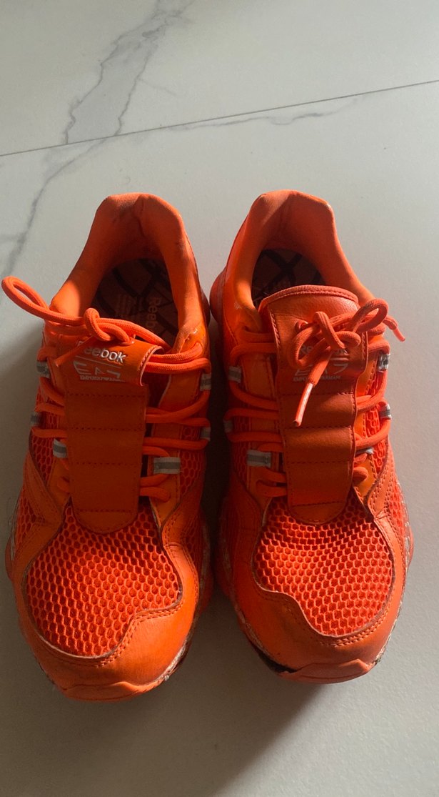 Turuncu Bağcıklı Yüksek Topuklu Kadın Spor Ayakkabı Reebok Orjin - Görsel 5