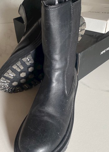 Nine West Siyah Platform Topuklu Kauçuk Bot - Görsel 4