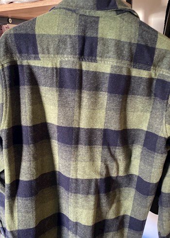 Düğmeli Yeşil erkek/ kadın yün gömlek - Görsel 10