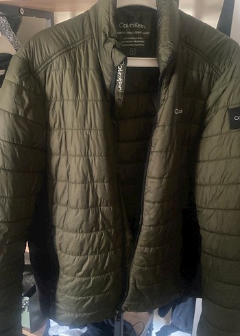 Calvin Klein Fermuarlı Erkek Yeşil Mont - Görsel 13