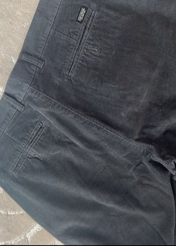 Siyah Süet Erkek Pantolon Kemerli - Görsel 2