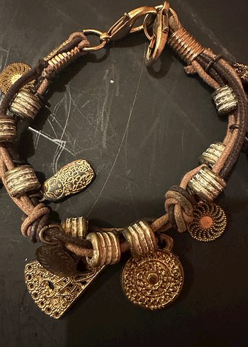 Bohem Tarzı Boncuklu Altın Renk Bileklik - Görsel 3