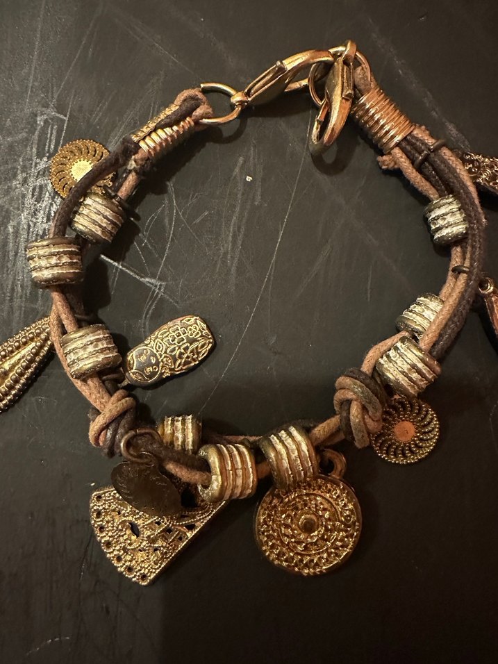 Bohem Tarzı Boncuklu Altın Renk Bileklik - Görsel 2