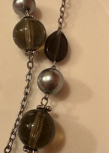 Uzun Zincir Detaylı Kadın Kolye - Görsel 3