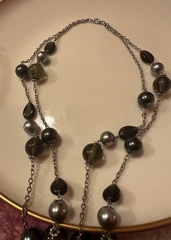 Uzun Zincir Detaylı Kadın Kolye - Görsel 2