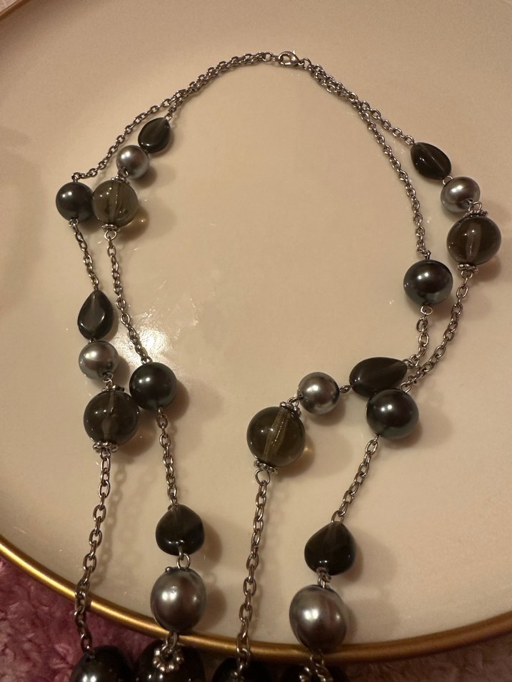 Uzun Zincir Detaylı Kadın Kolye - Görsel 2