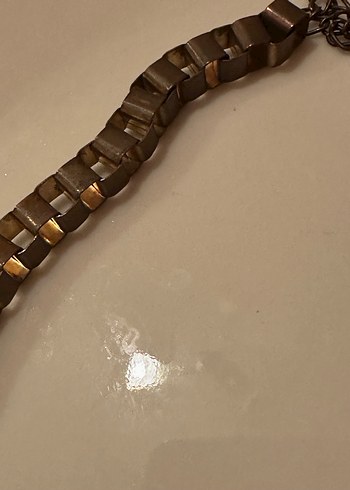 Uzun Zincir Detaylı Altın Kadın Kolye - Görsel 2