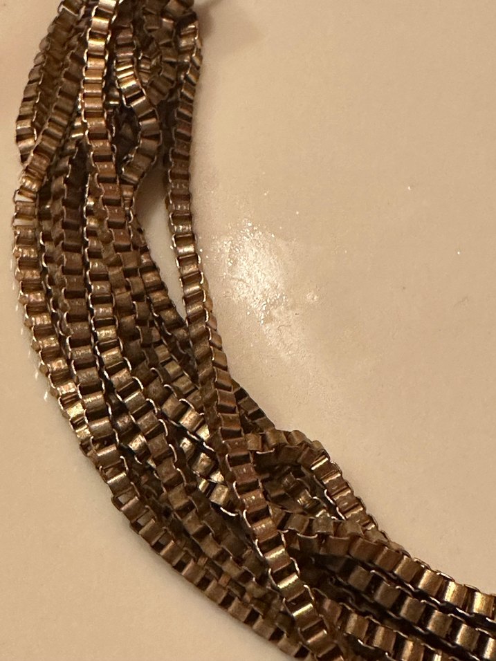 Uzun Zincir Detaylı Altın Kadın Kolye - Görsel 5