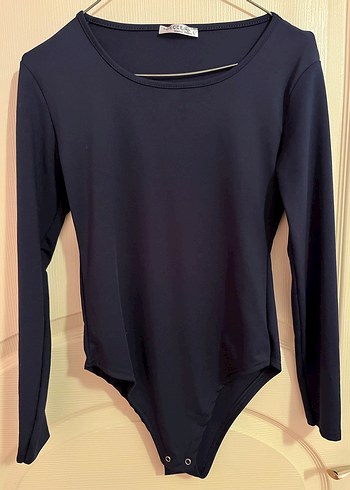 Lacivert Uzun Kollu Fitted Kadın Bluz - Görsel 2