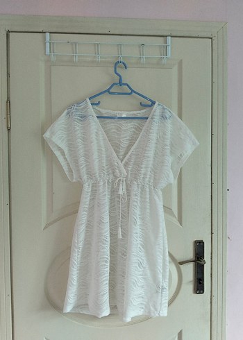 Beyaz V Yaka pareo - Görsel 2