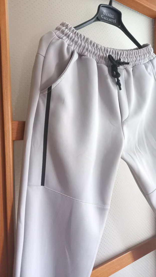 Gri Erkek Outdoor Sweatpants Fermuarlı Cepli - Görsel 2